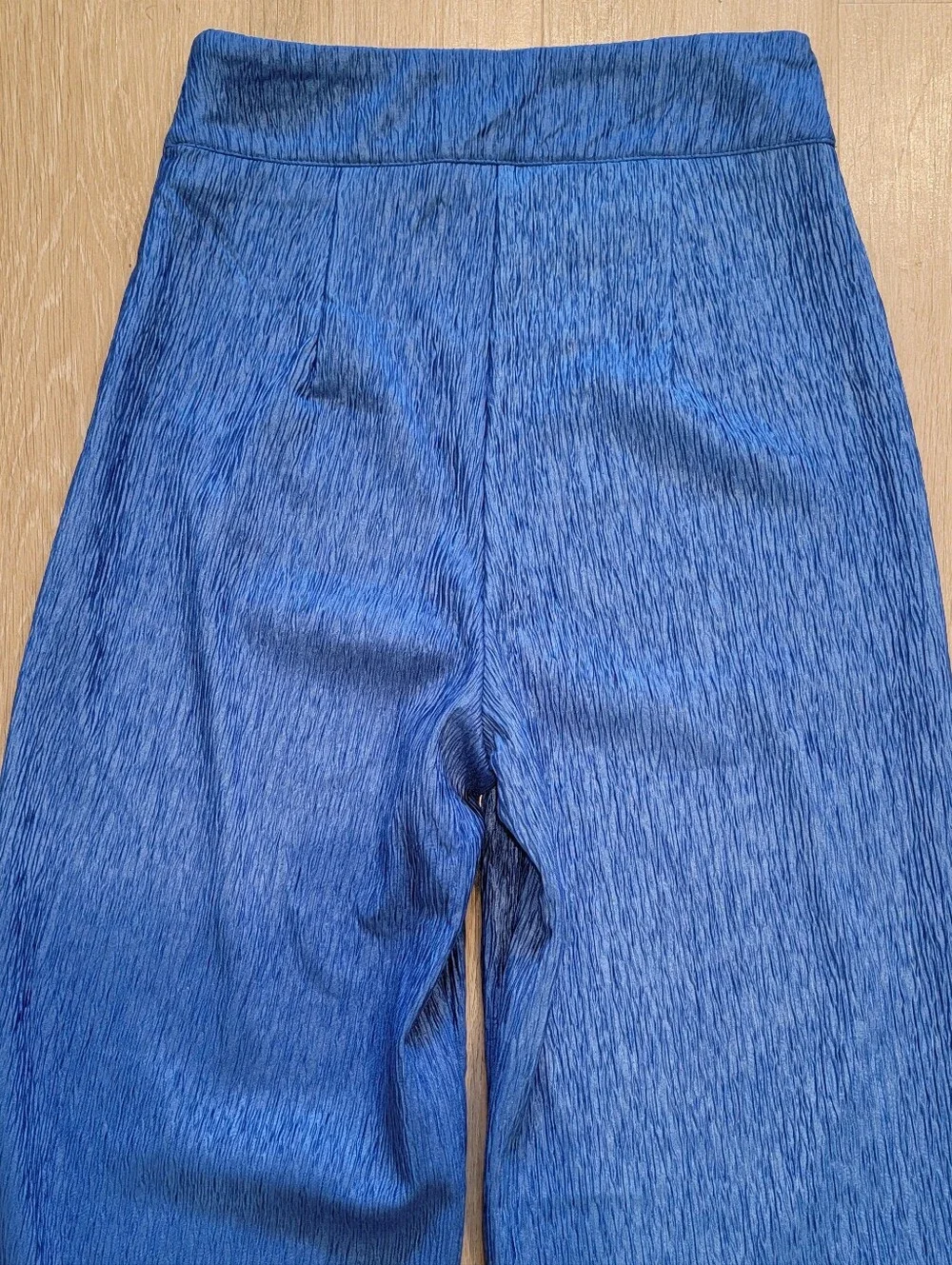 Nasty Gal textured blue pants
